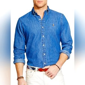 Polo Ralph Lauren Classic-Fit Solid Denim Shirt